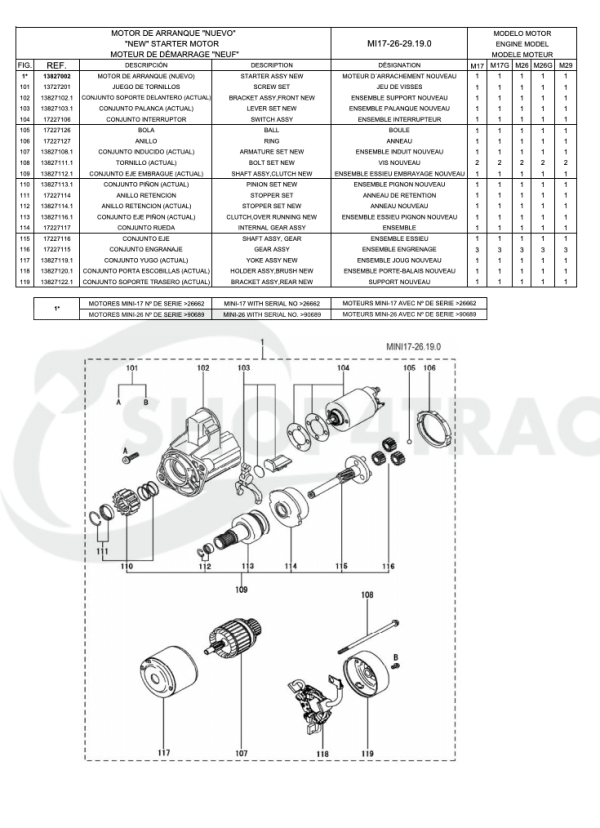 Motorino di avviamento Mitsubishi L3E – Vetus M3.28 &amp; Solé Diesel (qualità OEM)
