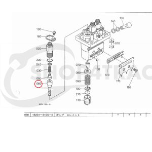 Plunger / elemento di iniezione Beta Marine Beta 28 / Beta 30 – Nanni N3.30 – Universal M-25XPB