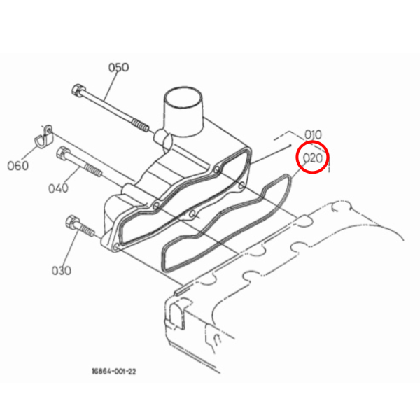 Guarnizione coperchio valvole – Beta Marine Beta 20 | Nanni N3.21