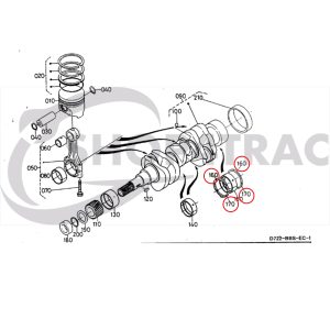 Cuscinetto di spinta / cuscinetto assiale set – Beta Marine Beta 10 / Beta 14 / Beta 20 | Nanni N2.10 / N2.14 / N3.21