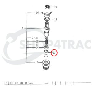 Ugello polverizzatore (punta iniettore) Beta Marine Beta 28 / Beta 30 – Nanni N3.30 – Universal M-25XPB