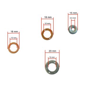 Set di guarnizioni iniettore (3 pezzi) – Beta Marine Beta 10 · 14 · 20 | Nanni N2.10 · N2.14 · N3.21