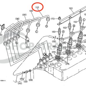Tubo di iniezione / tubo di pressione 16271-53742 Beta Marine Beta 28 / Beta 30 – Nanni N3.30 – Universal M-25XPB