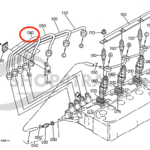 Tubo di iniezione / tubo di pressione 16271-53732 Beta Marine Beta 28 / Beta 30 – Nanni N3.30 – Universal M-25XPB