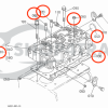 Testata completa + set di guarnizioni + candele incandescenti Beta Marine Beta 30 – Nanni N3.30