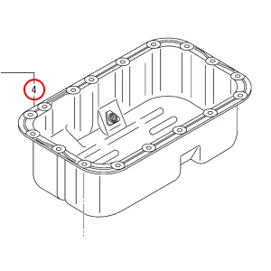 Guarnizione Coppa Olio Solé Diesel Mini 44 | Mini 55 – Vetus M4.15 | M4.17 – Craftsman Marine CM4.42 – JF Marine Power JF15