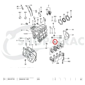 Serie cuscinetti di banco Solé Diesel Mini 26 – Vetus M3.09 | M3.28 – Craftsman Marine CM3.27 – JF Marine Power JF6-1500