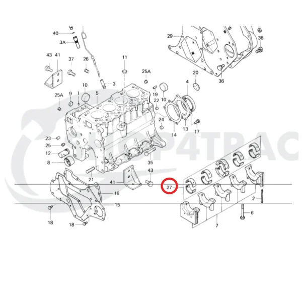 Serie cuscinetti di banco Solé Diesel Mini 44 | Mini 55 – Vetus M4.15 | M4.17 – Craftsman Marine CM4.42 – JF Marine Power JF15