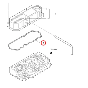 Guarnizione coperchio valvole Solé Diesel Mini 44 | Mini 55 – Vetus M4.15 | M4.17 – Craftsman Marine CM4.42 – JF Marine Power JF15