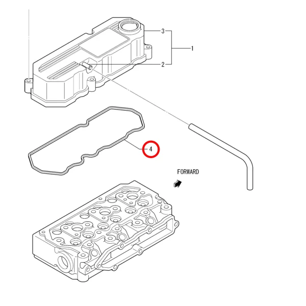 Guarnizione coperchio valvole Solé Diesel Mini 44 | Mini 55 – Vetus M4.15 | M4.17 – Craftsman Marine CM4.42 – JF Marine Power JF15