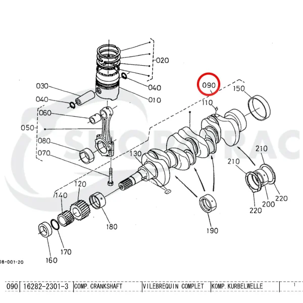 Albero motore Beta Marine Beta 38 | Beta 45T – Nanni N4.38