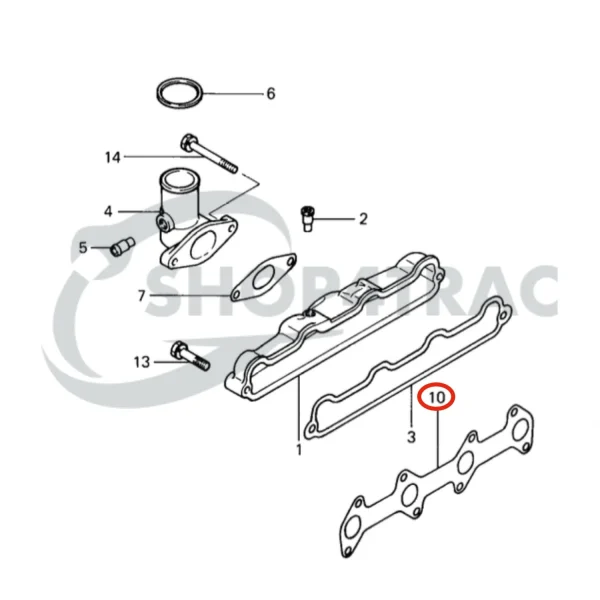 Guarnizione collettore di scarico Solé Diesel Mini 32 | Mini 34 – Vetus M4.14 – Meiki M4DM