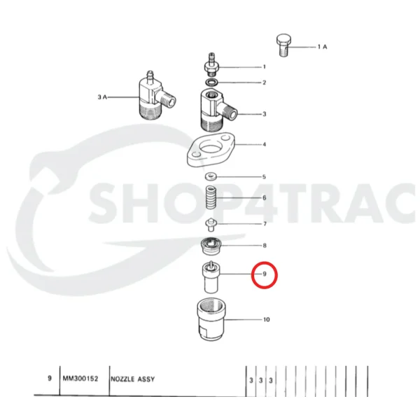 Ugello iniettore Solé Diesel Mini 23 – Vetus M3.10 | M4.14 – Meiki M3DM
