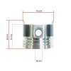 Pistone 18mm Solé Diesel Mini 11 | Mini 17 | Mini 26 – Vetus M2.06 | M3.09 | M3.28 – Craftsman Marine CM2.16 | CM3.27 – JF Marine Power JF6-1500