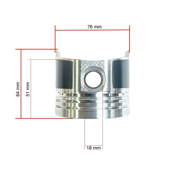 Pistone 18mm Solé Diesel Mini 11 | Mini 17 | Mini 26 – Vetus M2.06 | M3.09 | M3.28 – Craftsman Marine CM2.16 | CM3.27 – JF Marine Power JF6-1500