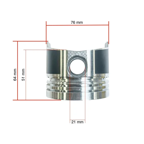 Pistone 21mm Solé Diesel Mini 11 | Mini 17 | Mini 26 – Vetus M2.06 | M3.09 | M3.28 – Craftsman Marine CM2.16 | CM3.27 – JF Marine Power JF6-1500