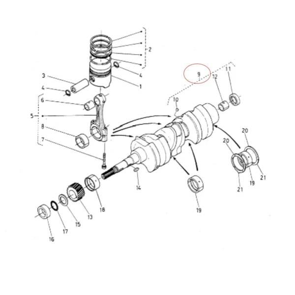 Albero motore Universal M-25 – Nanni 3.90HE