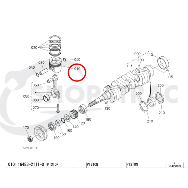 Pistone Beta Marine Beta 45 – Nanni N4.40 | 4.150 HE | 4.200 HE | 4.200 TD (83 mm, IDI)