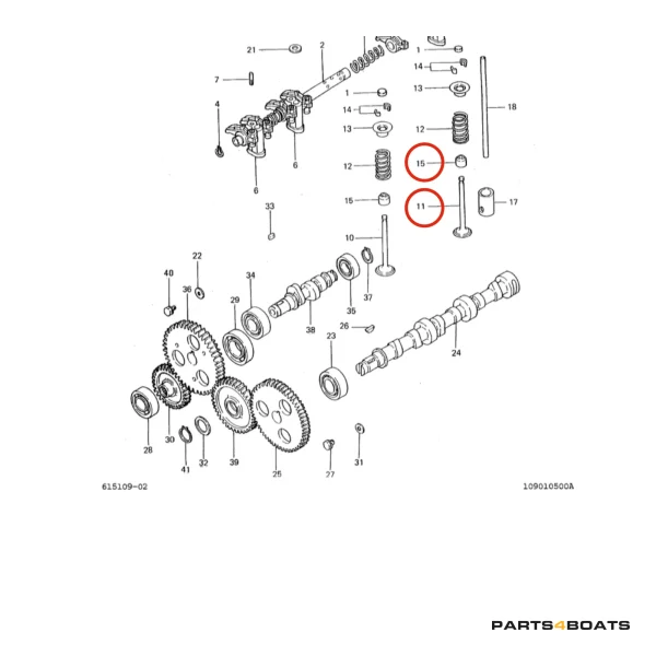 Valvola di scarico Solé Diesel Mini 11 | Mini 17 | Mini 26 – Vetus M2.06 | M3.09 | M3.28 – Craftsman Marine CM2.16 | CM3.27 – JF Marine Power JF6-1500