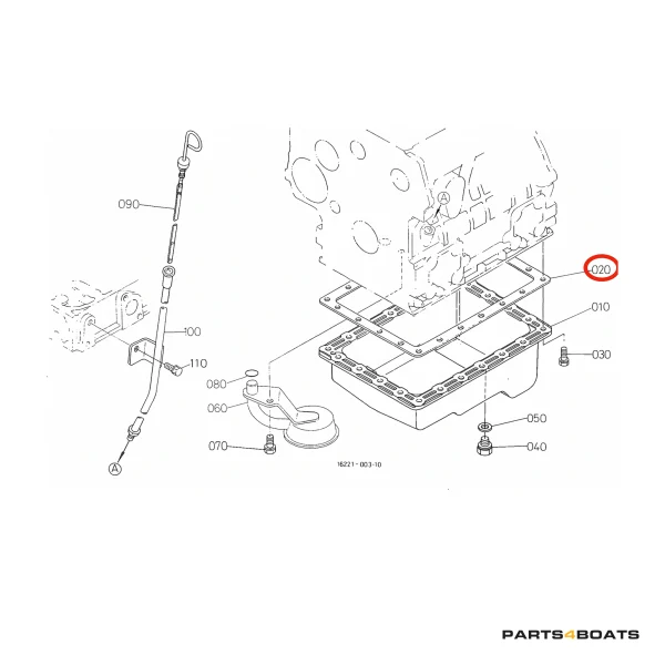 Guarnizione coppa olio Beta Marine Beta 30 – Nanni N3.30