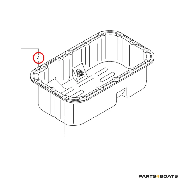 Guarnizione Coppa Olio Solé Diesel Mini 44 | Mini 55 – Vetus M4.15 | M4.17 – Craftsman Marine CM4.42 – JF Marine Power JF15