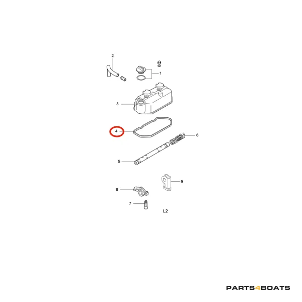Guarnizione coperchio valvole Solé Diesel Mini 11 | Mini 17 – Vetus M2.06 – Craftsman Marine CM2.16