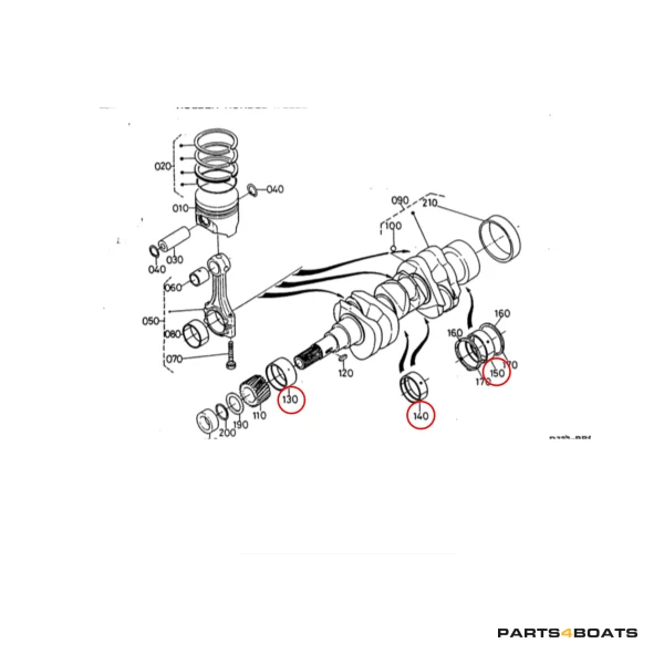 Serie cuscinetti di banco – Beta Marine Beta 10 / Beta 14 / Beta 20 | Nanni N2.10 / N2.14 / N3.21