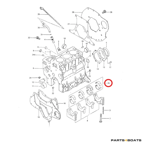 Serie cuscinetti principali Solé Diesel Mini 33 – JF Marine Power JF10