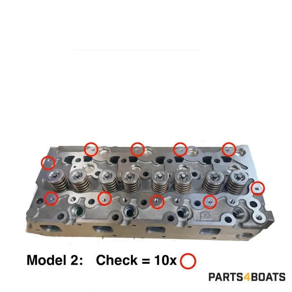 Testata cilindri Beta Marine Beta 50 – Nanni N4.50 (iniezione indiretta / IDI, tipo 2)