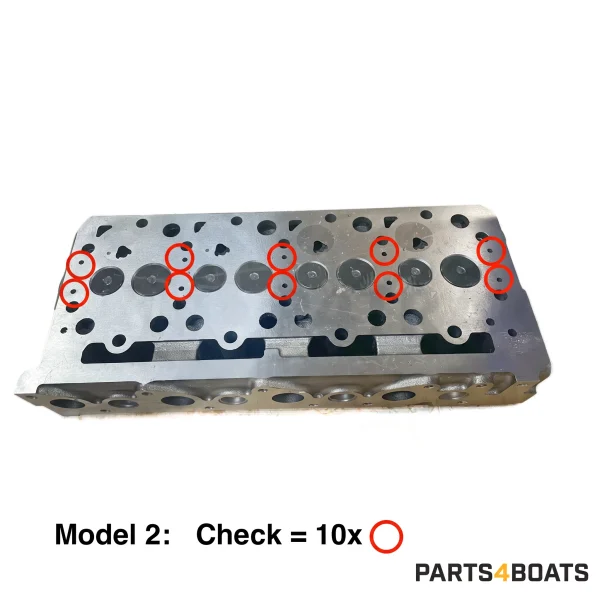 Testata cilindri Beta Marine Beta 50 – Nanni N4.50 (iniezione indiretta / IDI, tipo 2)