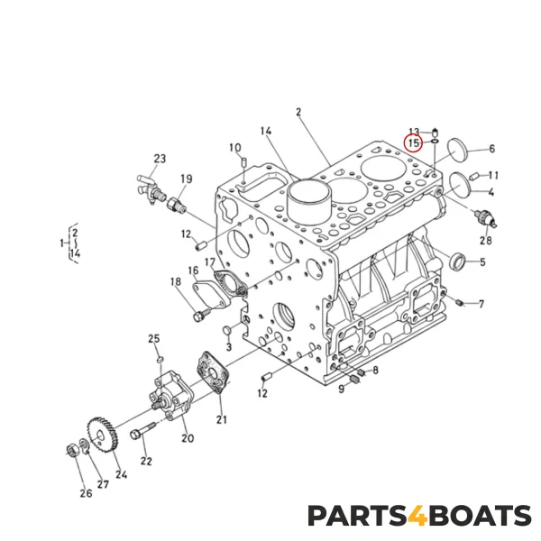 O-ring guarnizione testata Beta Marine Beta 28 | Beta 30 – Nanni N3.30 – Universal M-25XPB